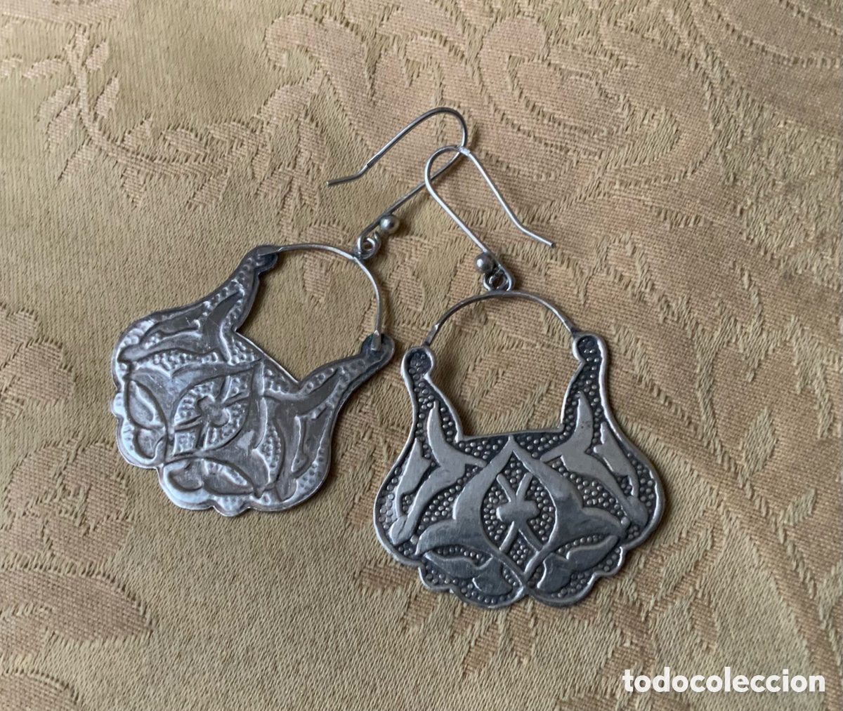 Vintage: PENDIENTES PLATA REPUJADA BEREBER - Foto 6