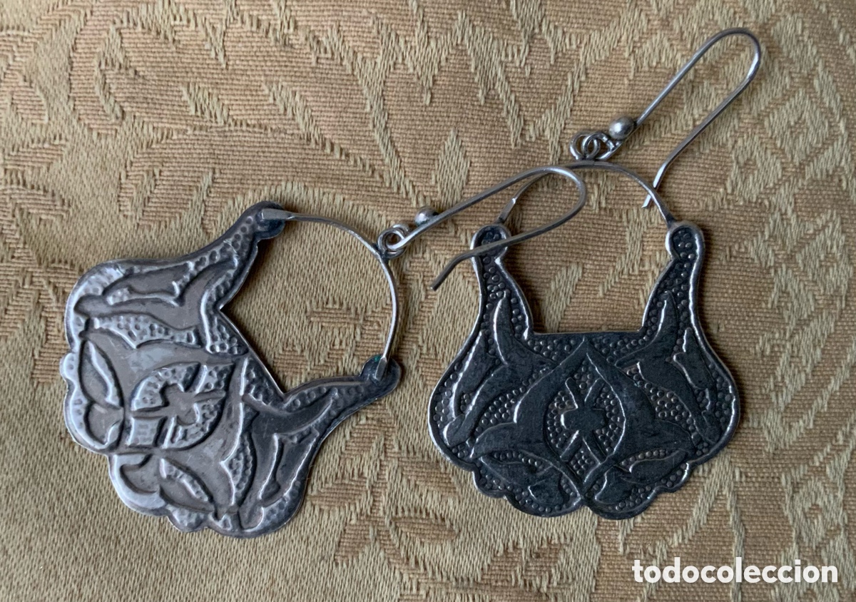 Vintage: PENDIENTES PLATA REPUJADA BEREBER - Foto 7