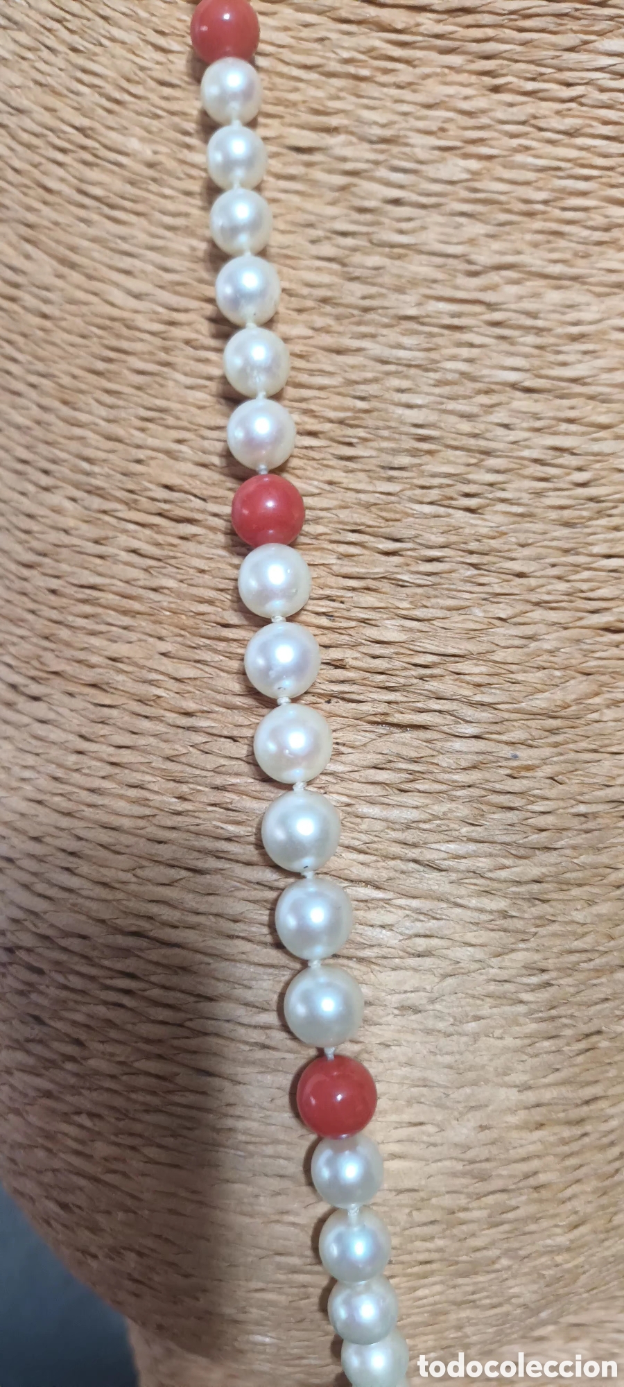 Vintage: Collar de perlas cultivadas y coral - Foto 3