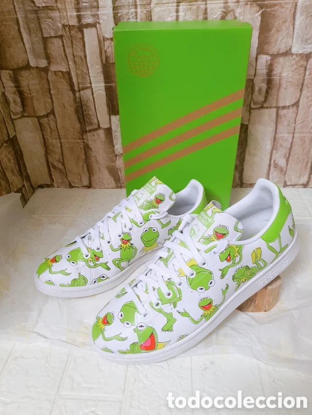 Vintage: Zapatillas Adidas Stan Smith kermit the frog talla 45 1/3 de los Muppets