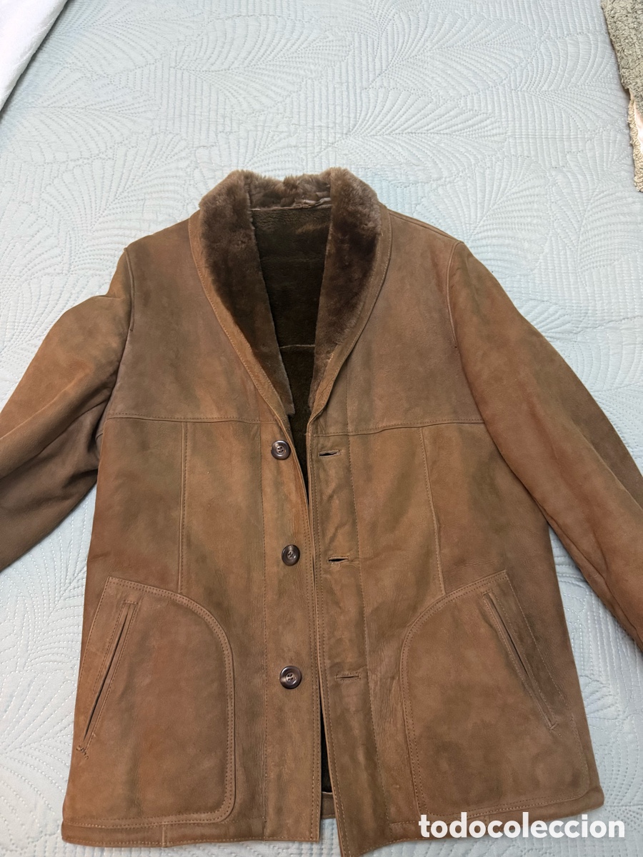 Vintage: Abrigo piel vuelta artesanal vintage