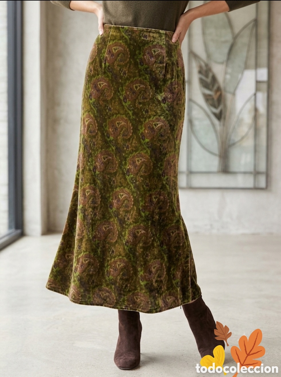 Vintage: Vintage Terciopelo Devor&eacute; - Cortefiel Collection (Talla 40)