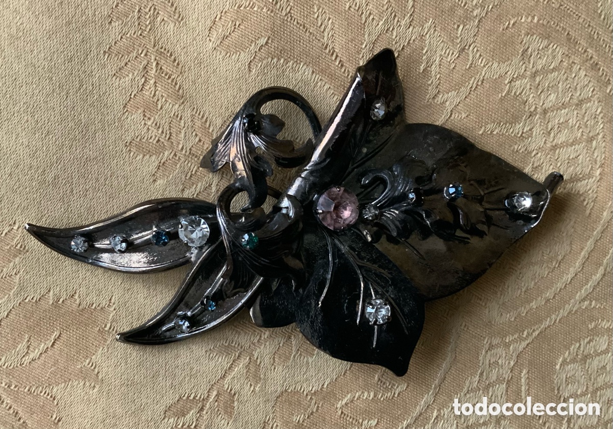 Vintage: BROCHE VINTAGE HOJA COBRIZA - Foto 3