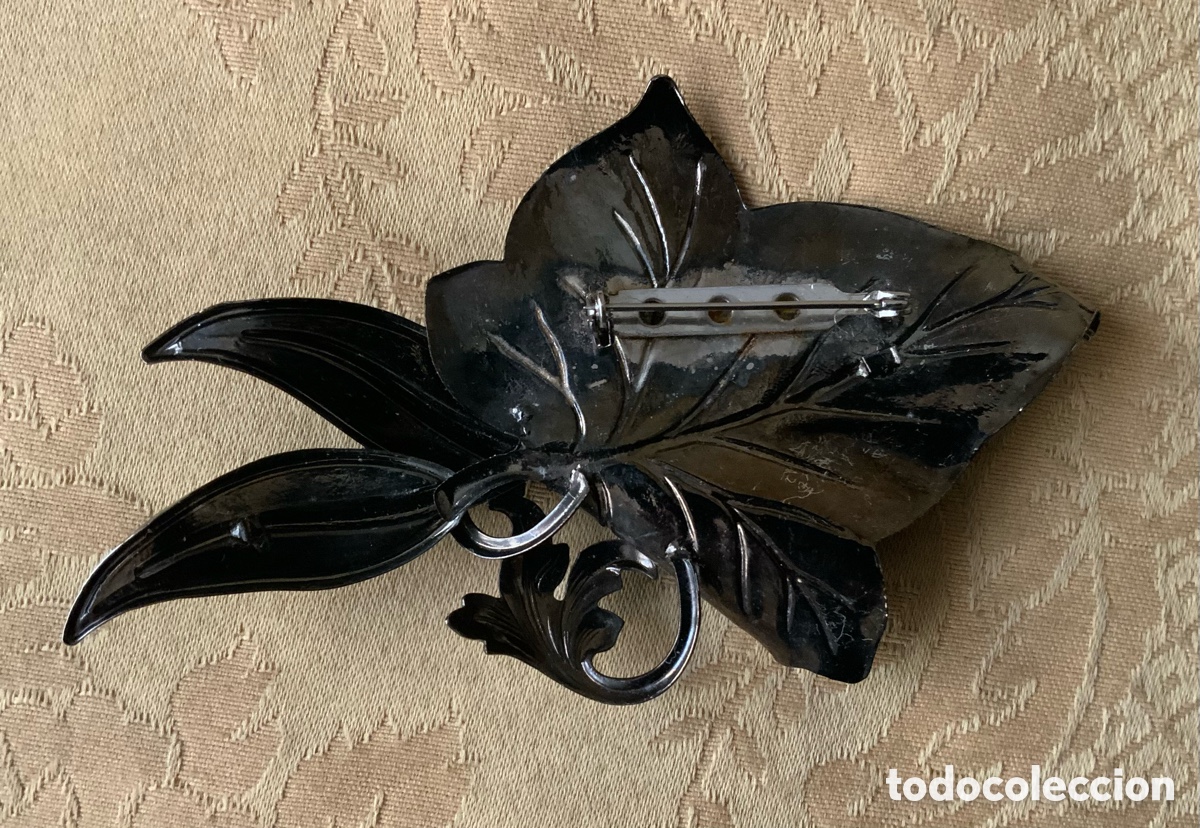 Vintage: BROCHE VINTAGE HOJA COBRIZA - Foto 6