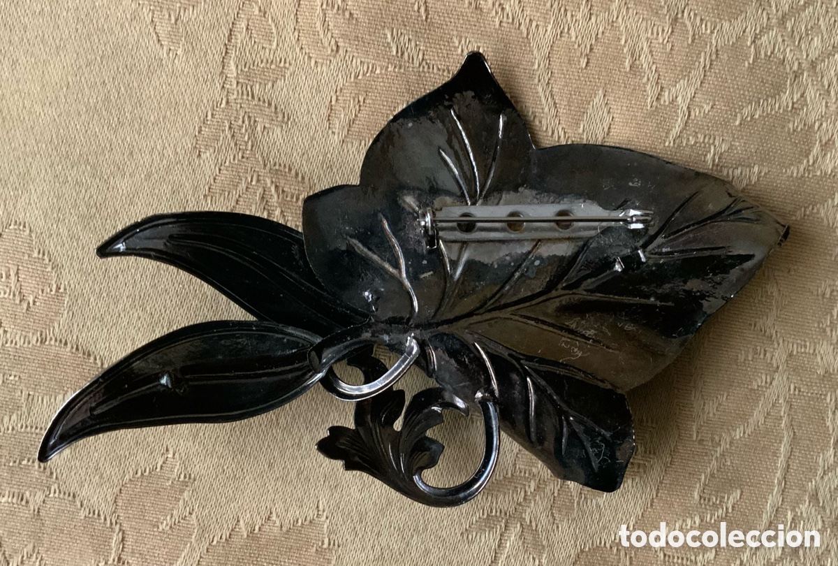 Vintage: BROCHE VINTAGE HOJA COBRIZA - Foto 7