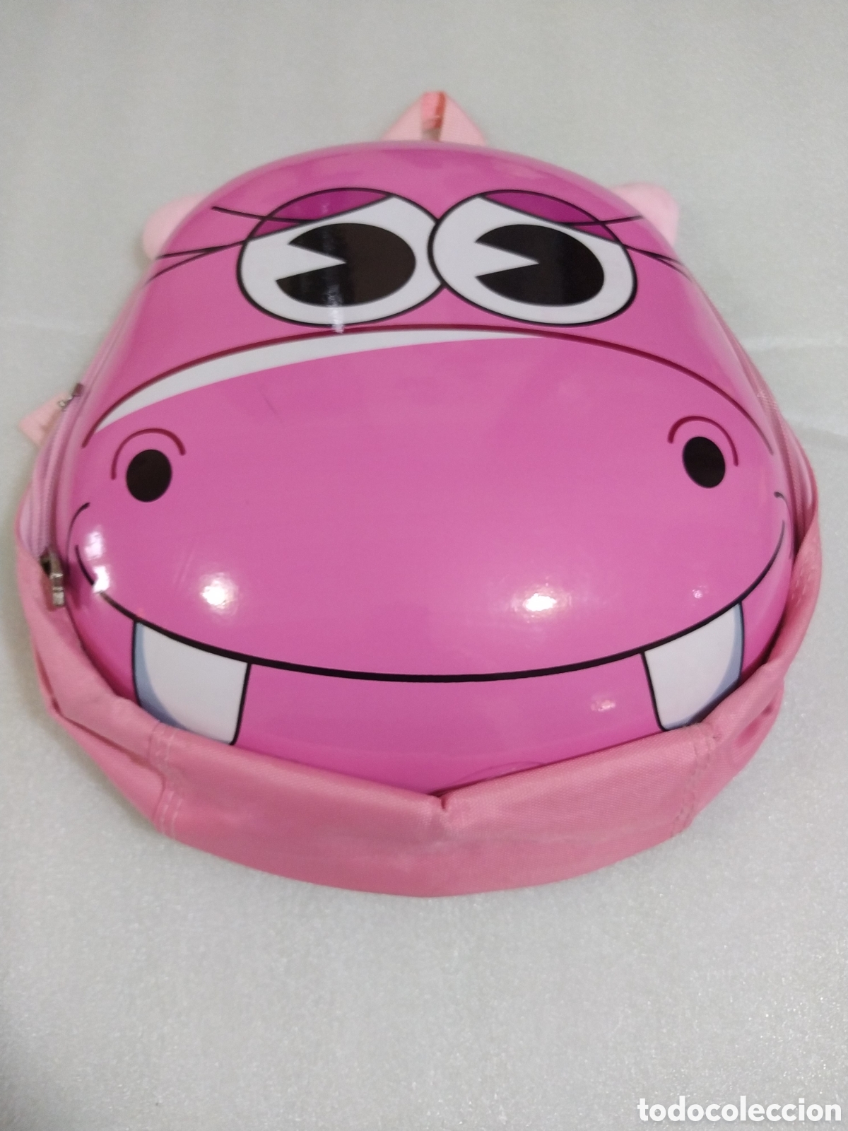Vintage: Mochila Infantil R&iacute;gida de Hipop&oacute;tamo Rosa &ndash; Ideal para Guarder&iacute;a y Preescolar 30*26