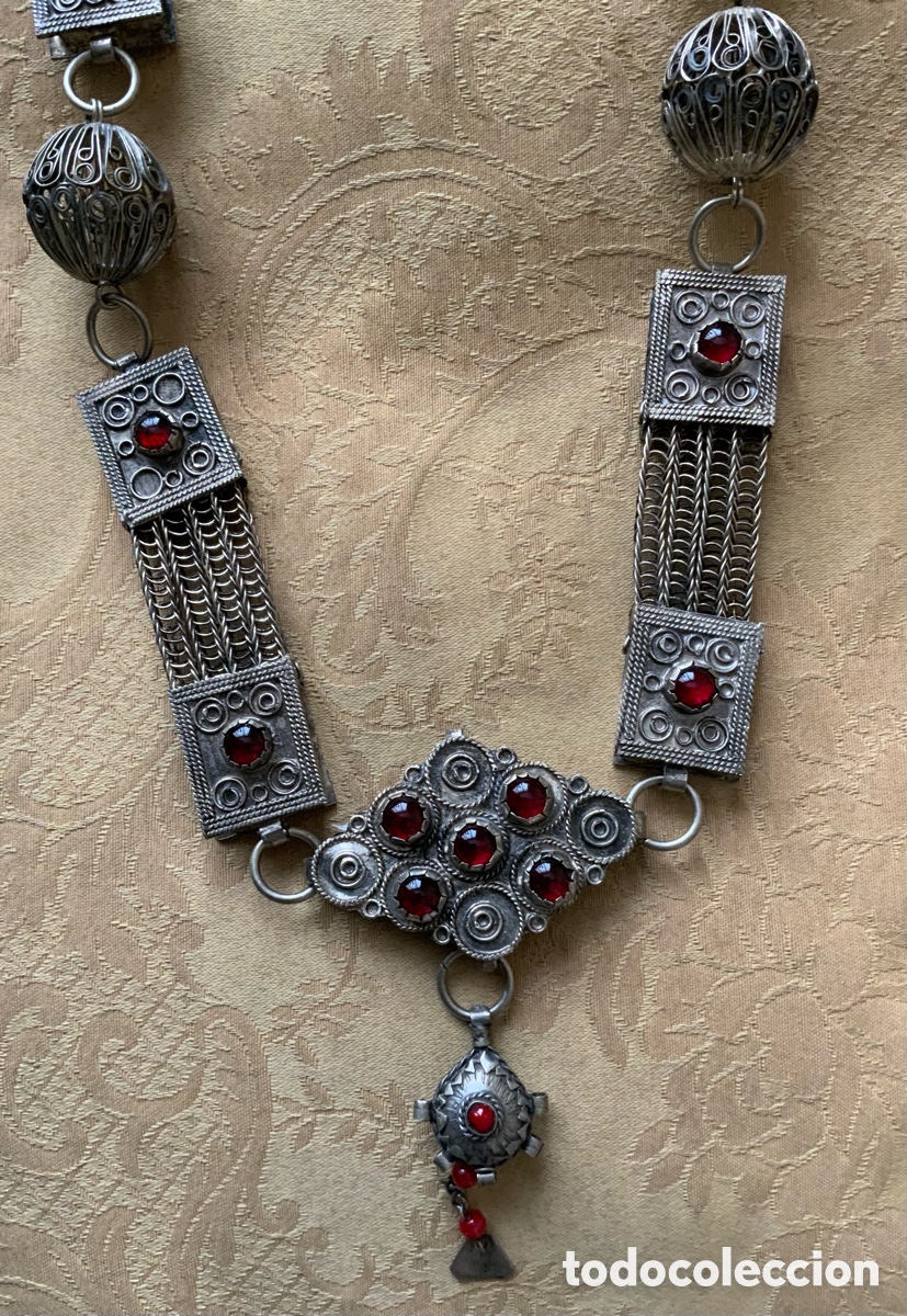 Vintage: COLLAR ETNICO AFGANO TRADICI&Oacute;N KUCHI - Foto 1