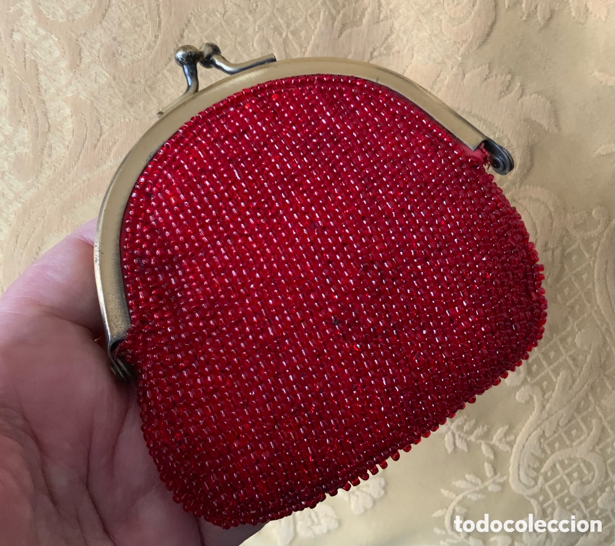 Vintage: MONEDERO DE ABALORIOS ROJOS - Foto 5