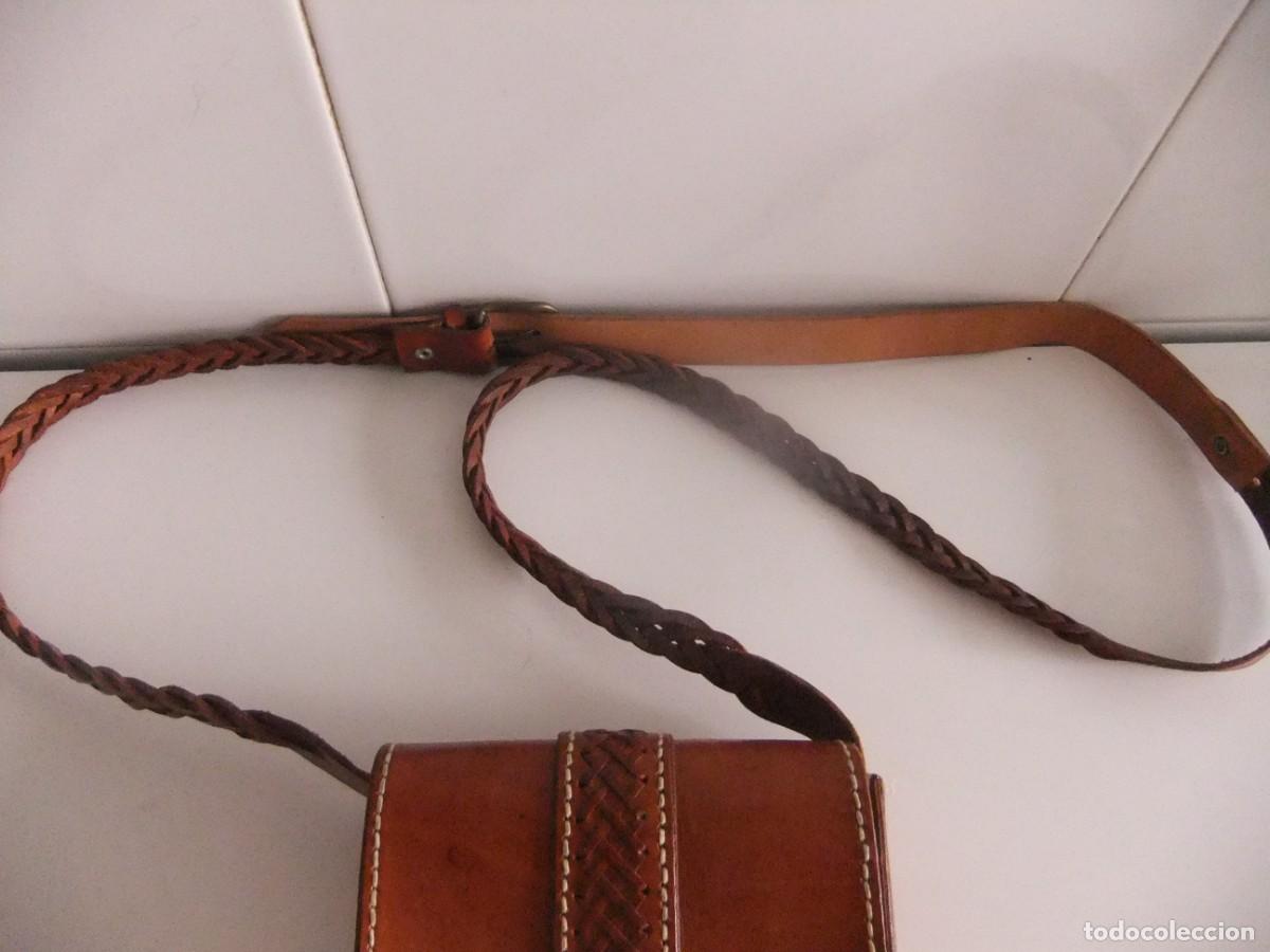 Vintage: cartera en cuero bandolera - Foto 2