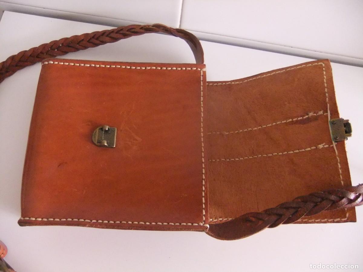 Vintage: cartera en cuero bandolera - Foto 7
