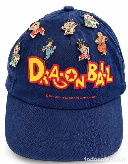 Vintage: Gorra Dragon Ball con 7 pins &ndash; Goku, Vegeta, Maestro Roshi y otros personajes