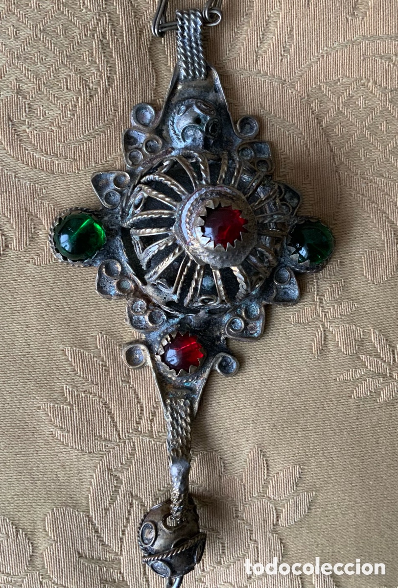 Vintage: COLLAR COLGANTE CON ANTIGUA F&Iacute;BULA DEL ALTO ATLAS