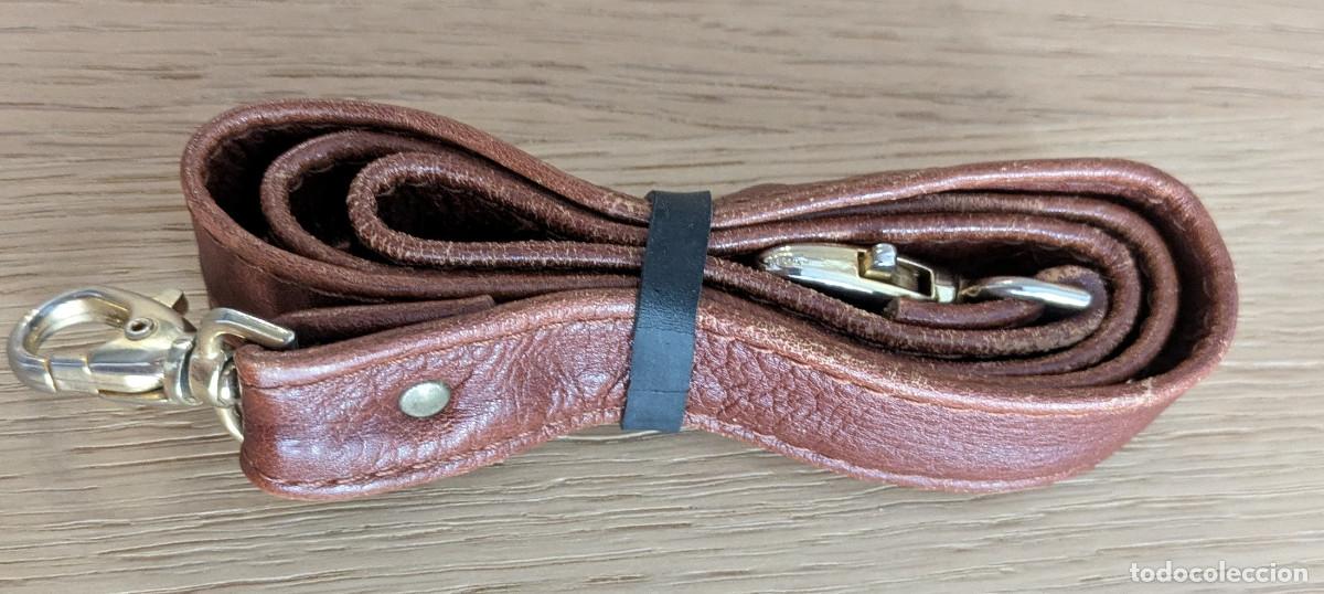 Vintage: Asa / correa para bolso de hombro. Marr&oacute;n. 80 cm