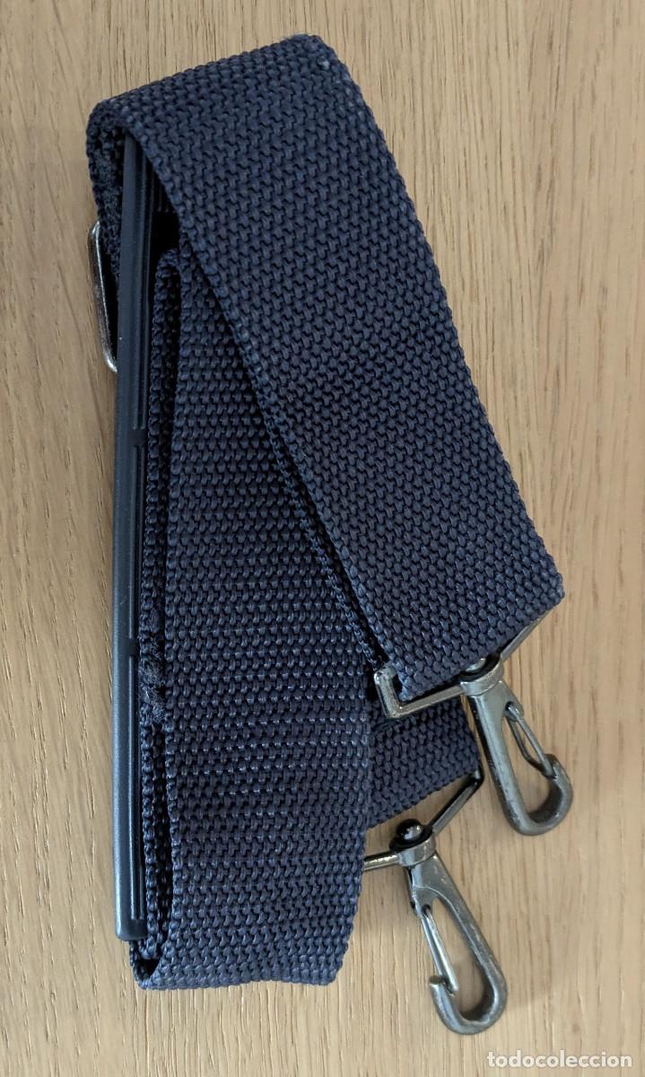 Vintage: Asa / correa para bolso de hombro. Azul marino. Con apoyahombro. Regulable. 100 cm x 4 cm