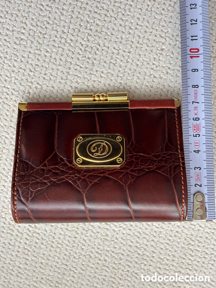 Vintage: Monedero vintage marr&oacute;n y dorado - Foto 4