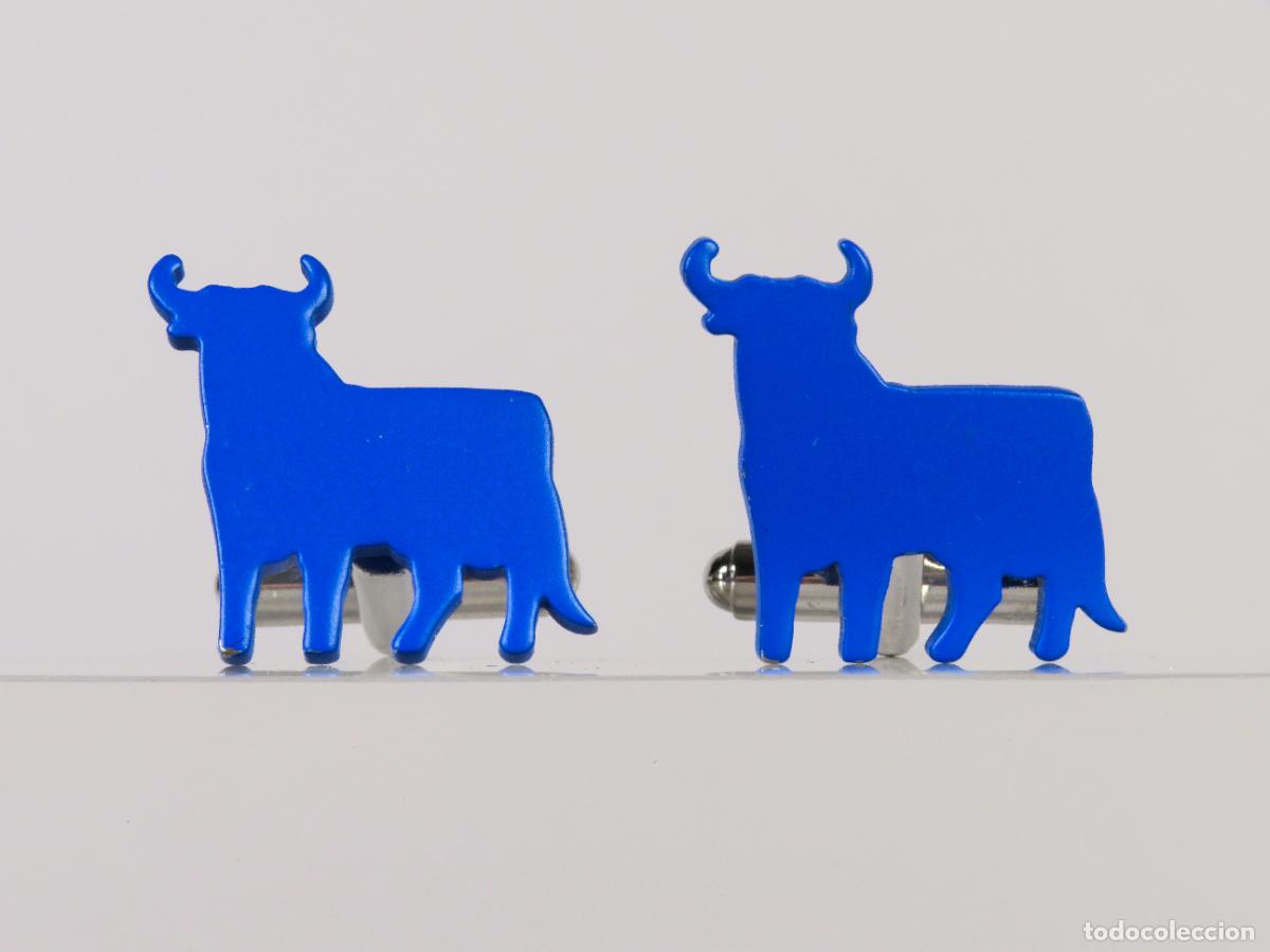 Vintage: Gemelos Toro Osborne PVC azul vintage segunda mitad S XX