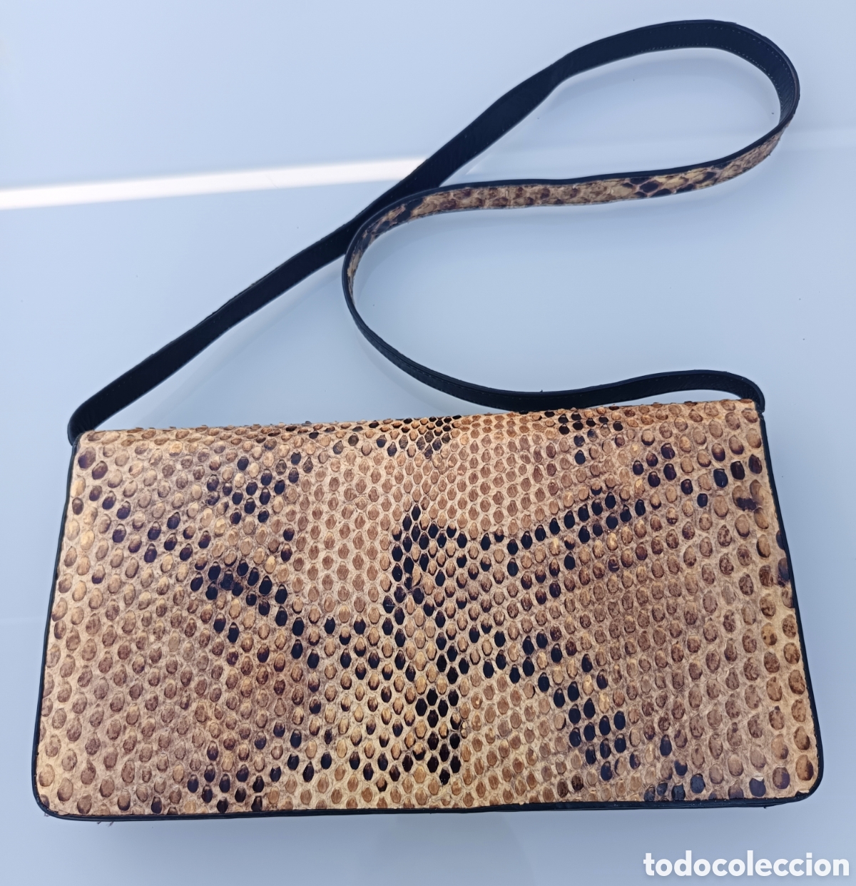 Vintage: Bolso Baguette Vintage de Piel de Pit&oacute;n Aut&eacute;ntica