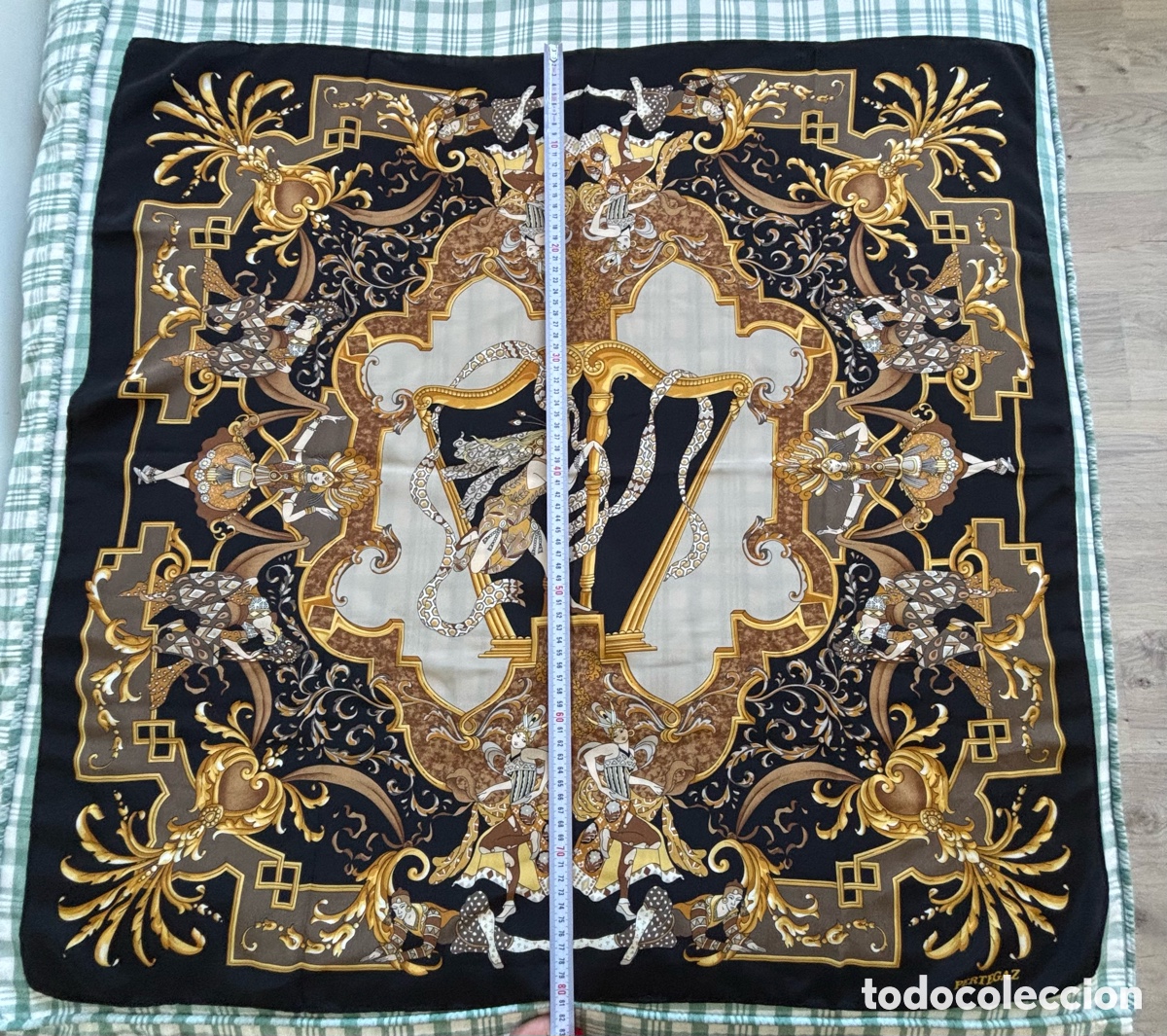 Vintage: Pa&ntilde;uelo de seda PERTEGAZ 80x80 aprox. - Foto 4