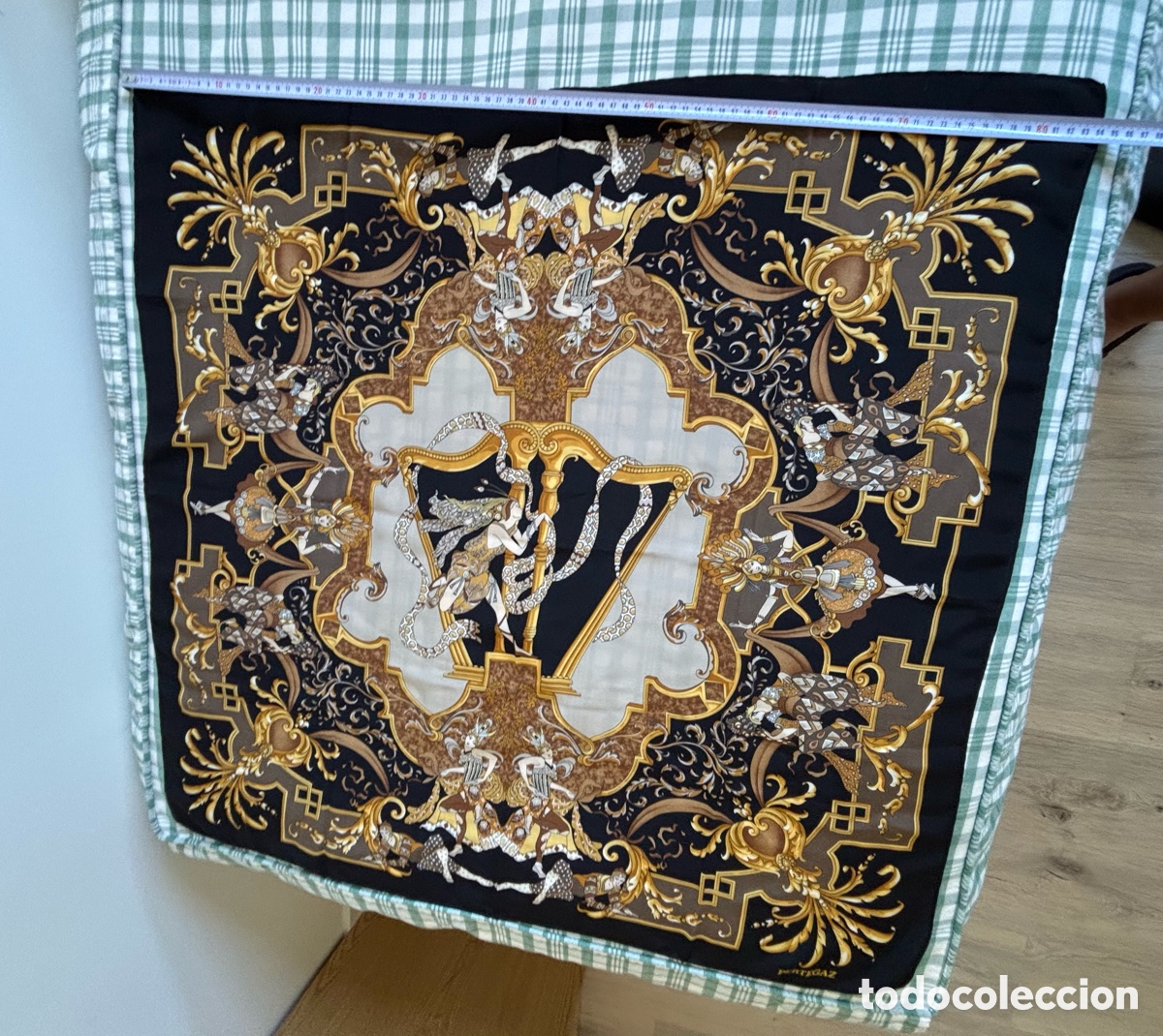 Vintage: Pa&ntilde;uelo de seda PERTEGAZ 80x80 aprox. - Foto 6