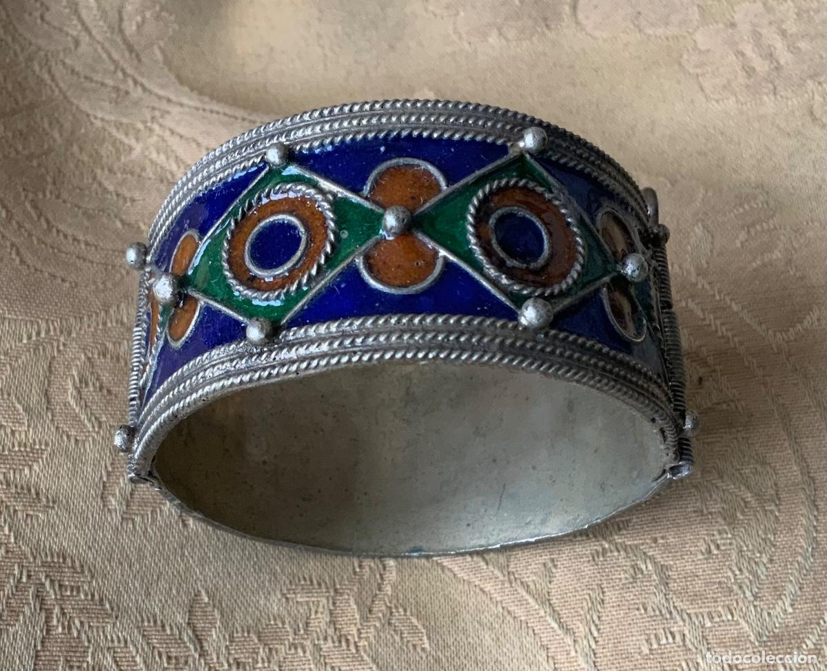 Vintage: ANTIGUO BRAZALETE ESMALTADO BER&Eacute;BER DE CABILIA AZUL