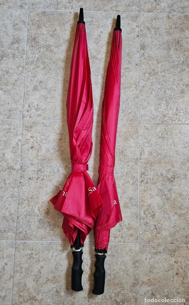 Vintage: Lote de 2 paraguas extra grandes rojos - Nuevos