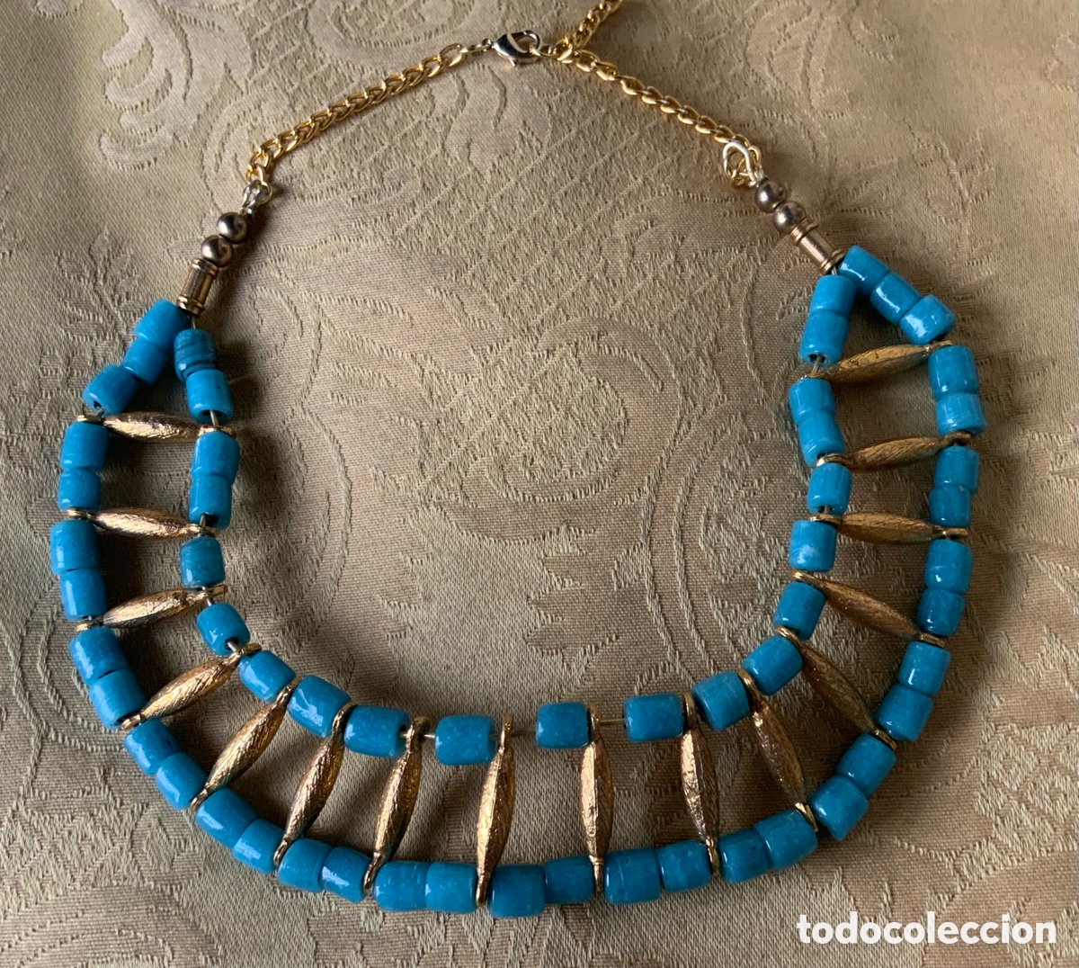 Vintage: COLLAR ETNICO DE CERAMICA TIPO BABERO - Foto 2