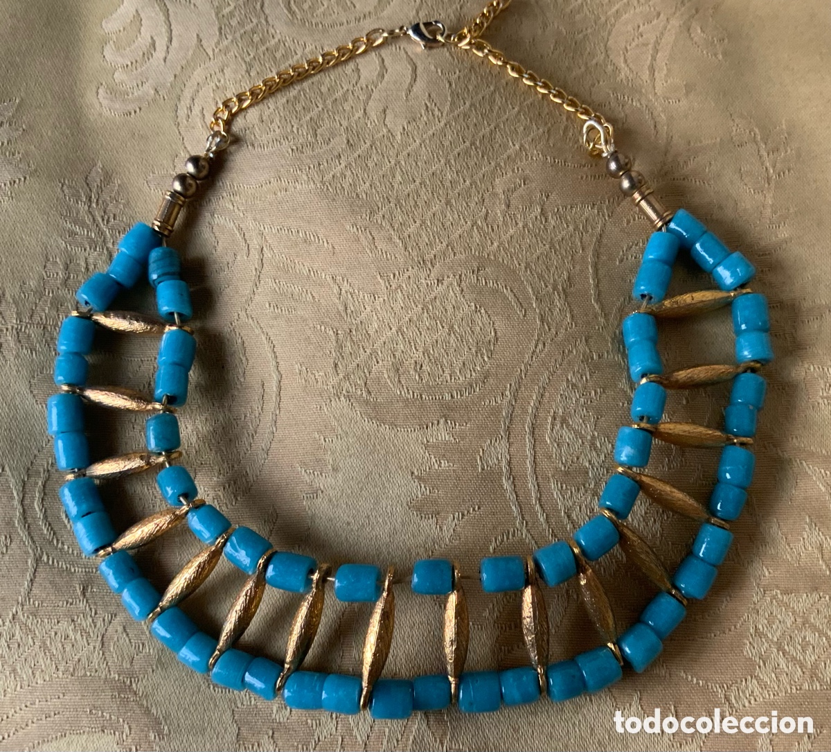 Vintage: COLLAR ETNICO DE CERAMICA TIPO BABERO - Foto 3