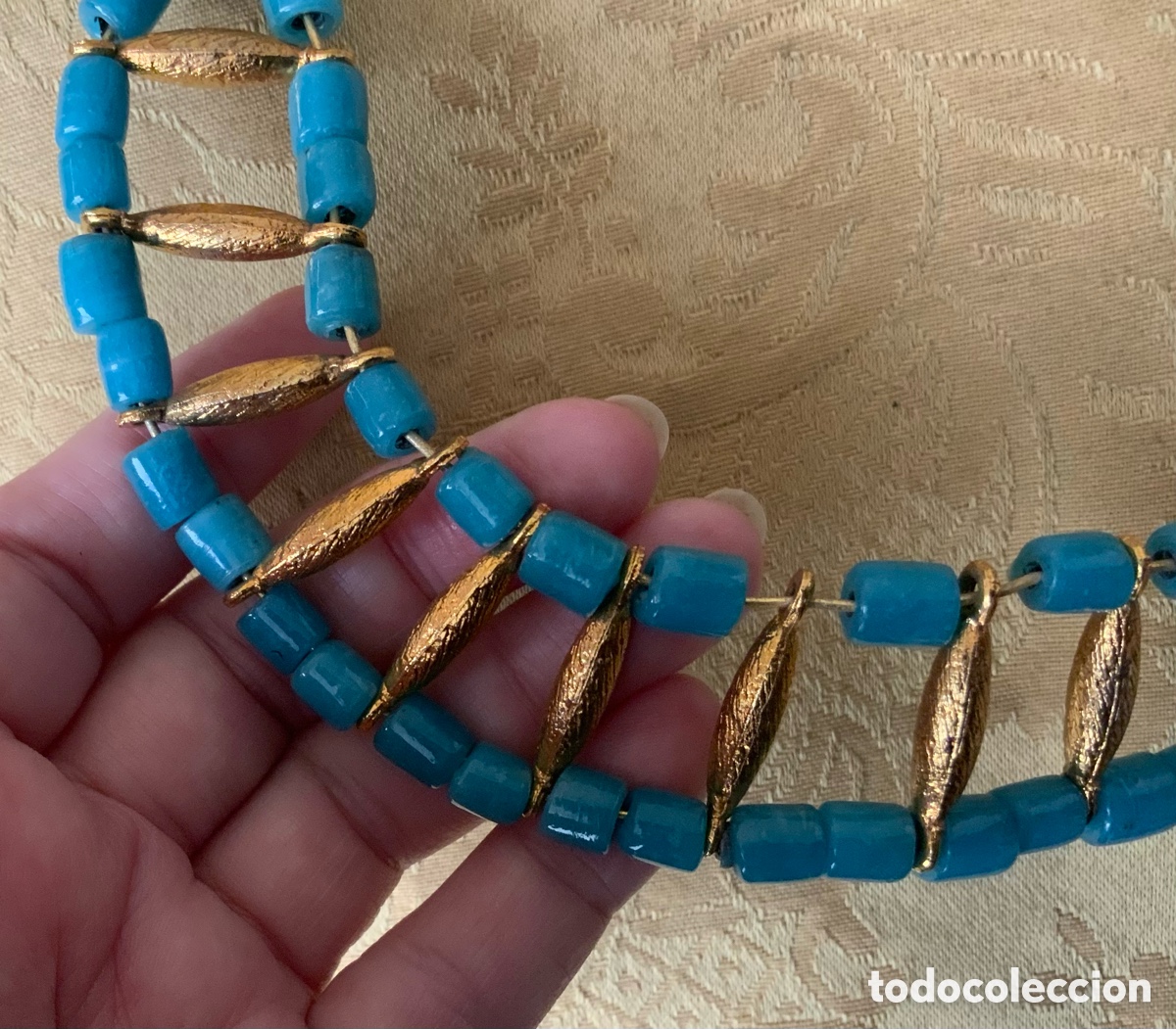 Vintage: COLLAR ETNICO DE CERAMICA TIPO BABERO - Foto 4