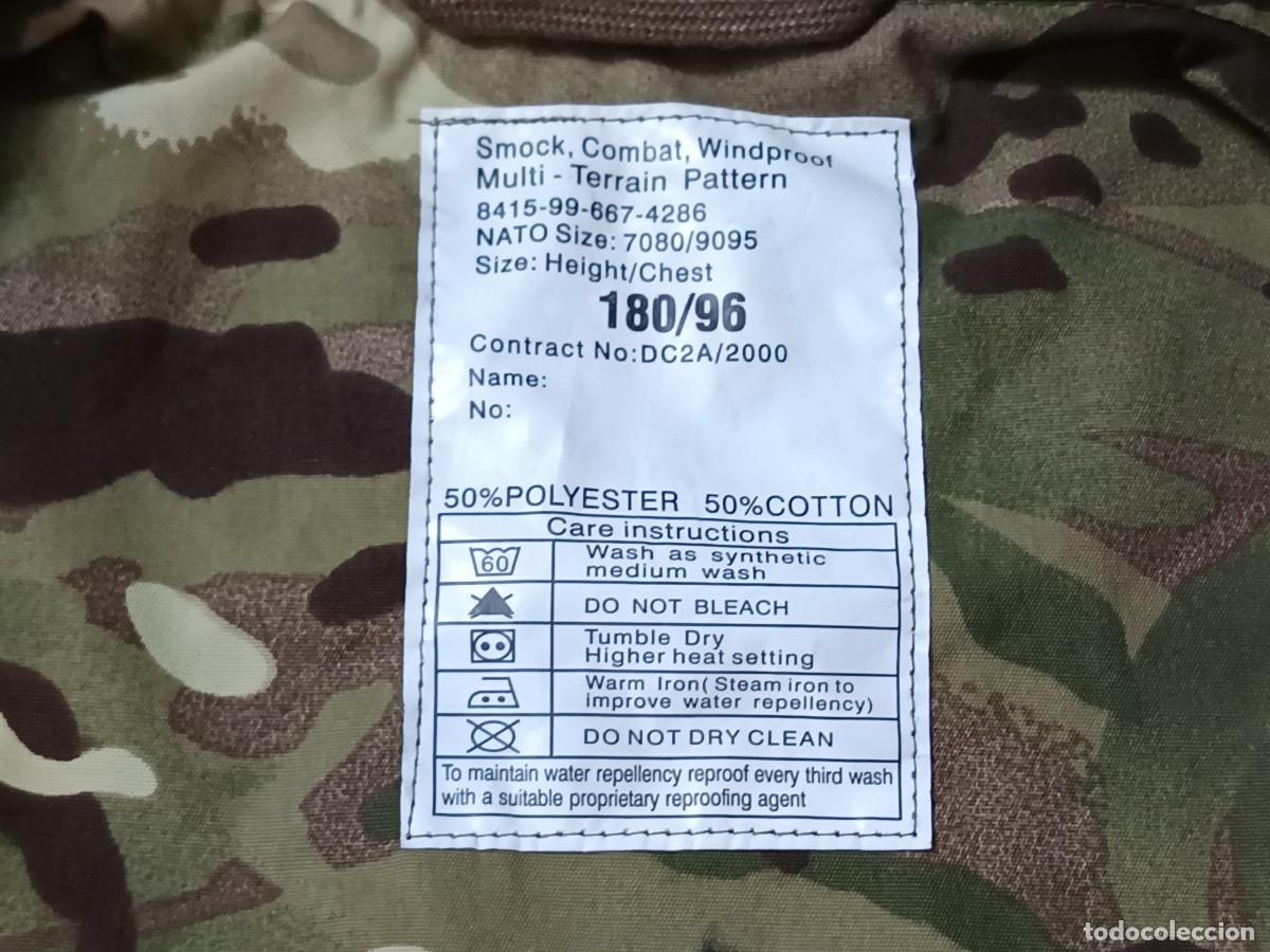 Vintage: SMOCK, COMBAT, WINDPROOF MULTI-TERRAIN PATTERN EJ&Eacute;RCITO REINO UNIDO TALLA XL - Foto 7