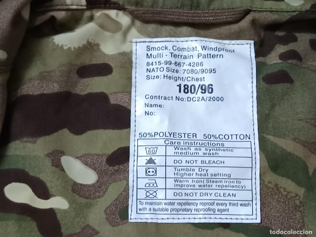 Vintage: SMOCK, COMBAT, WINDPROOF MULTI-TERRAIN PATTERN EJ&Eacute;RCITO REINO UNIDO TALLA XL - Foto 11