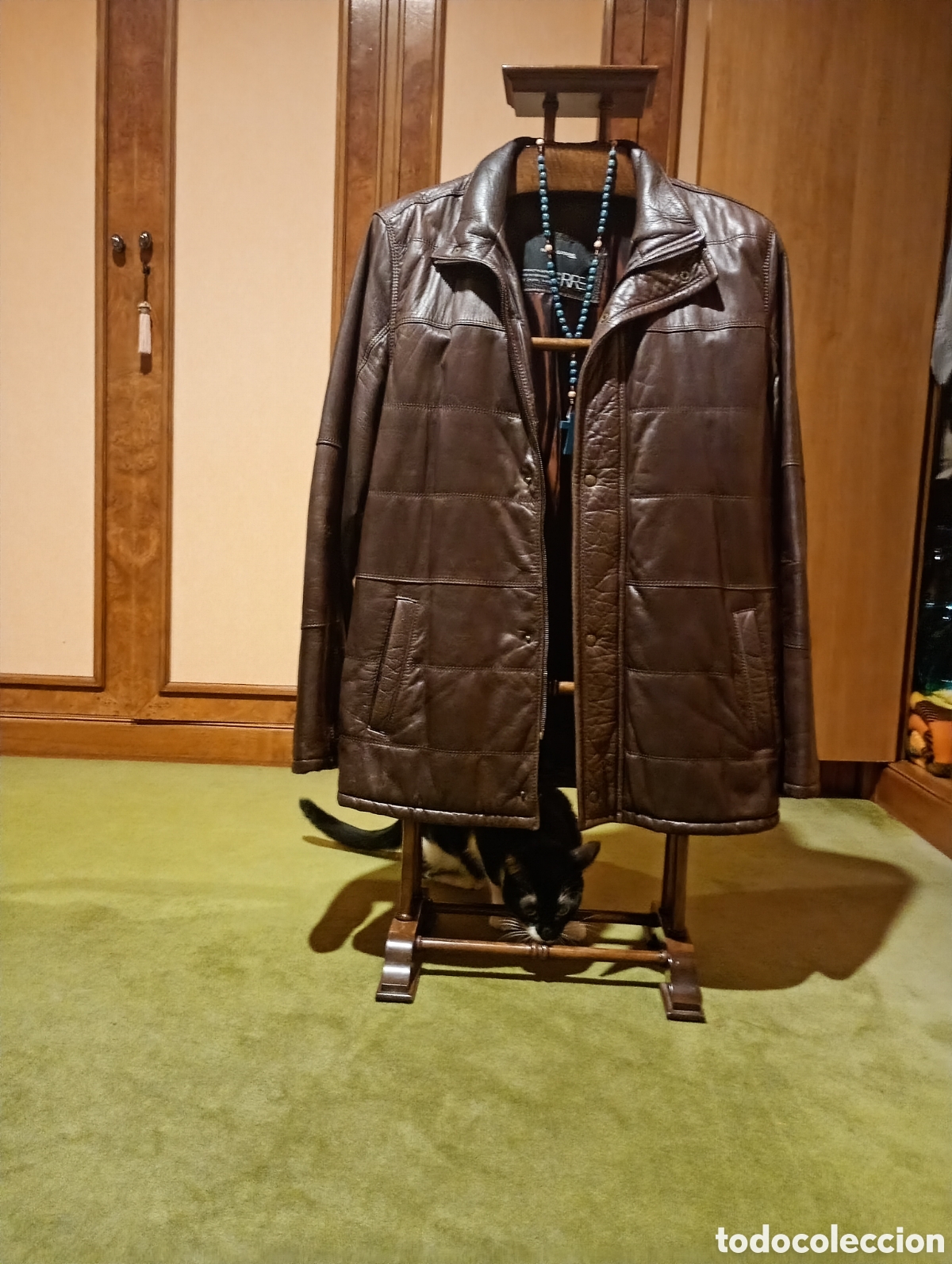 Vintage: Chaqueta de piel marr&oacute;n Pablo Gayarre talla 56 edici&oacute;n RRE
