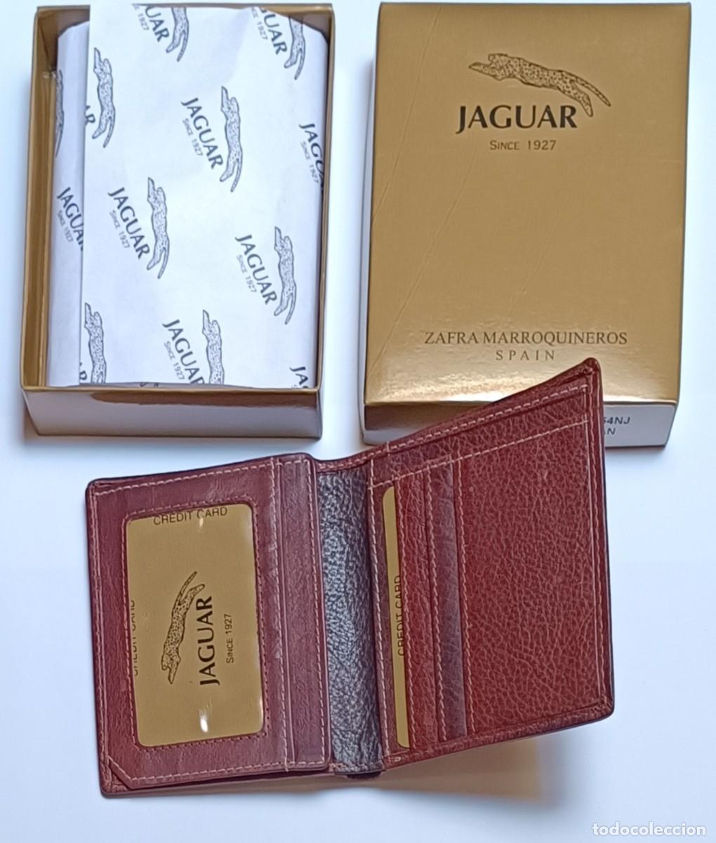 Vintage: CARTERA PIEL MARR&Oacute;N NUEVA MARCA JAGUAR