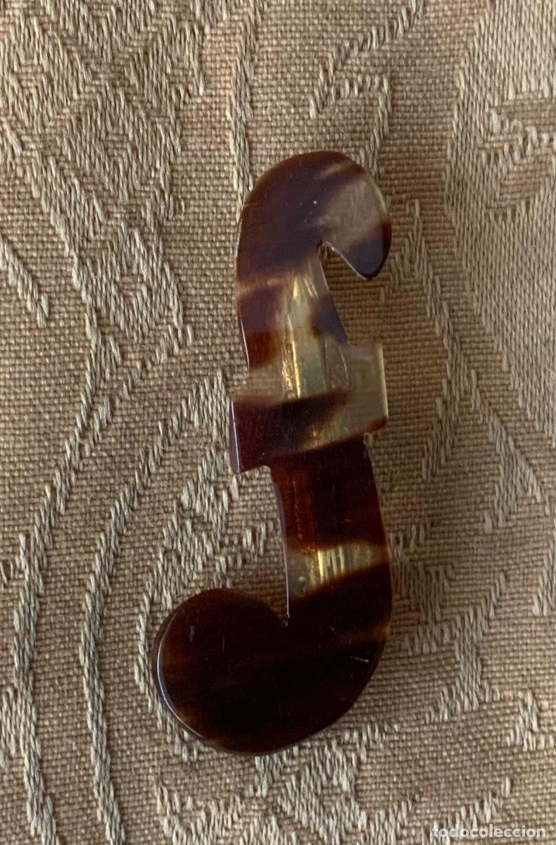 Vintage: BROCHE CAREY NATURAL LETRA J - Foto 2