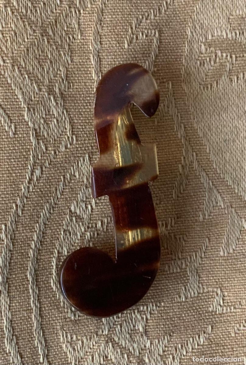 Vintage: BROCHE CAREY NATURAL LETRA J - Foto 5