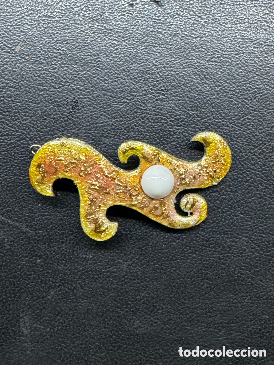 Vintage: Broche abstracto en S. Taller ES Estudio. Vintage. 5 cm, estilo psicod&eacute;lico a&ntilde;os 70s