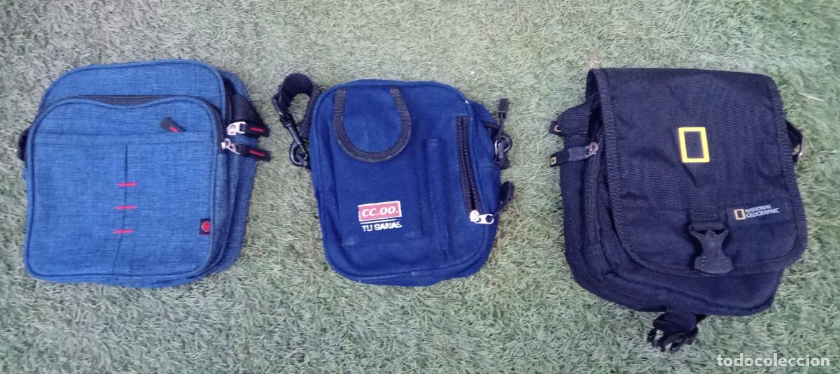 Vintage: Lote de 3 Maletines y 5 bolsas,ri&ntilde;oneras varias - Foto 2