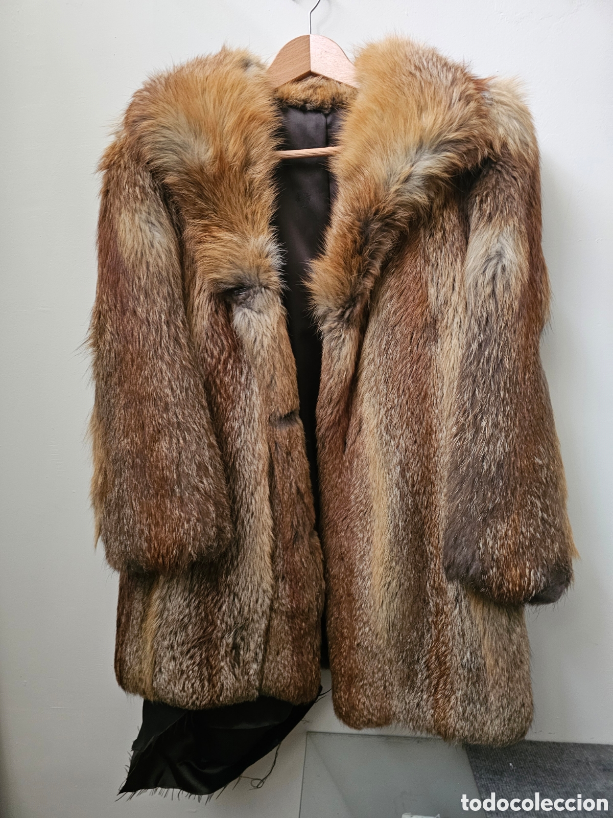 Vintage: Chaquet&oacute;n de zorro natural, patr&oacute;n vintage, a&ntilde;os 80