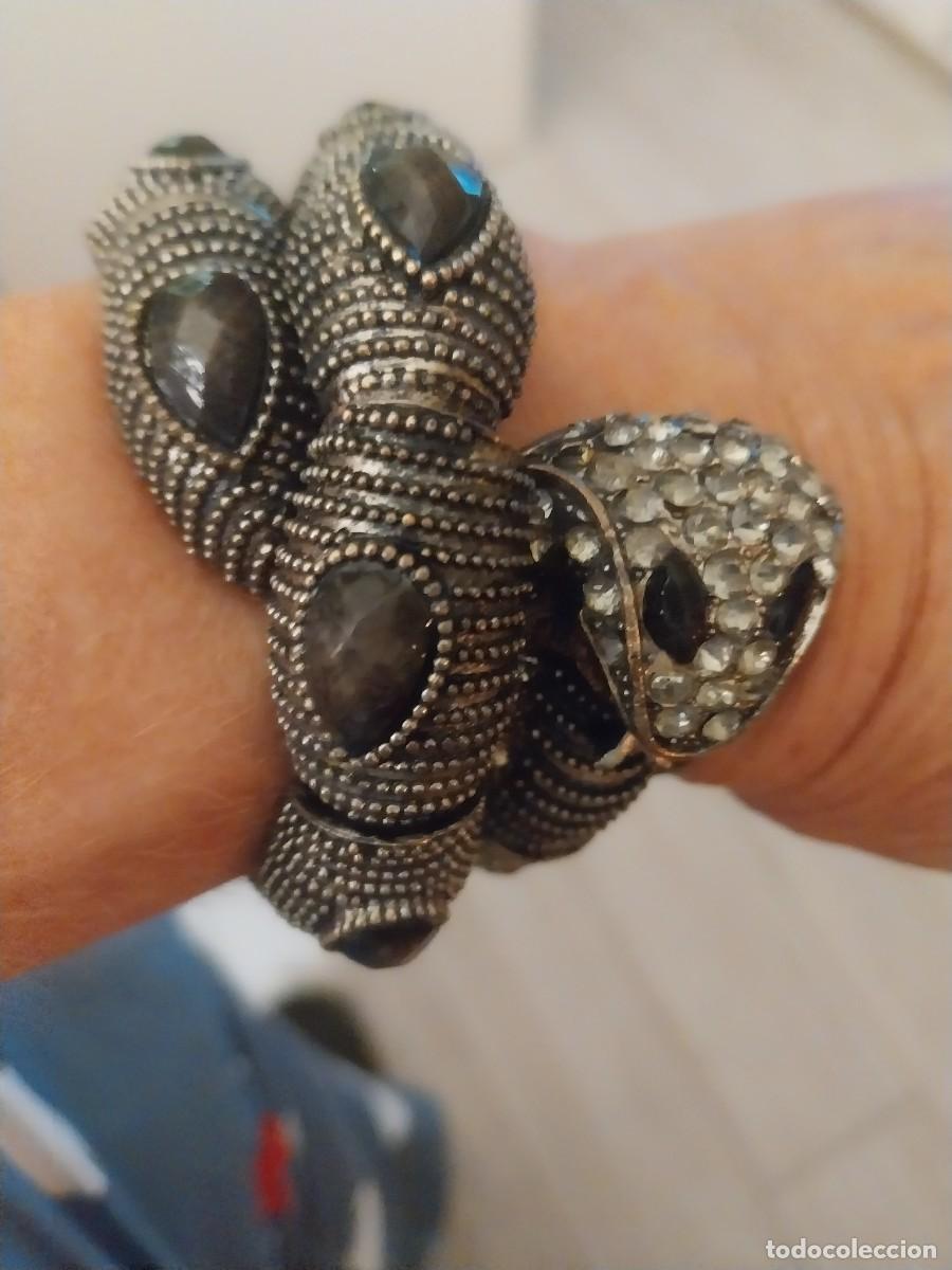 Vintage: Brazalete vintage serpiente plateado - Foto 2