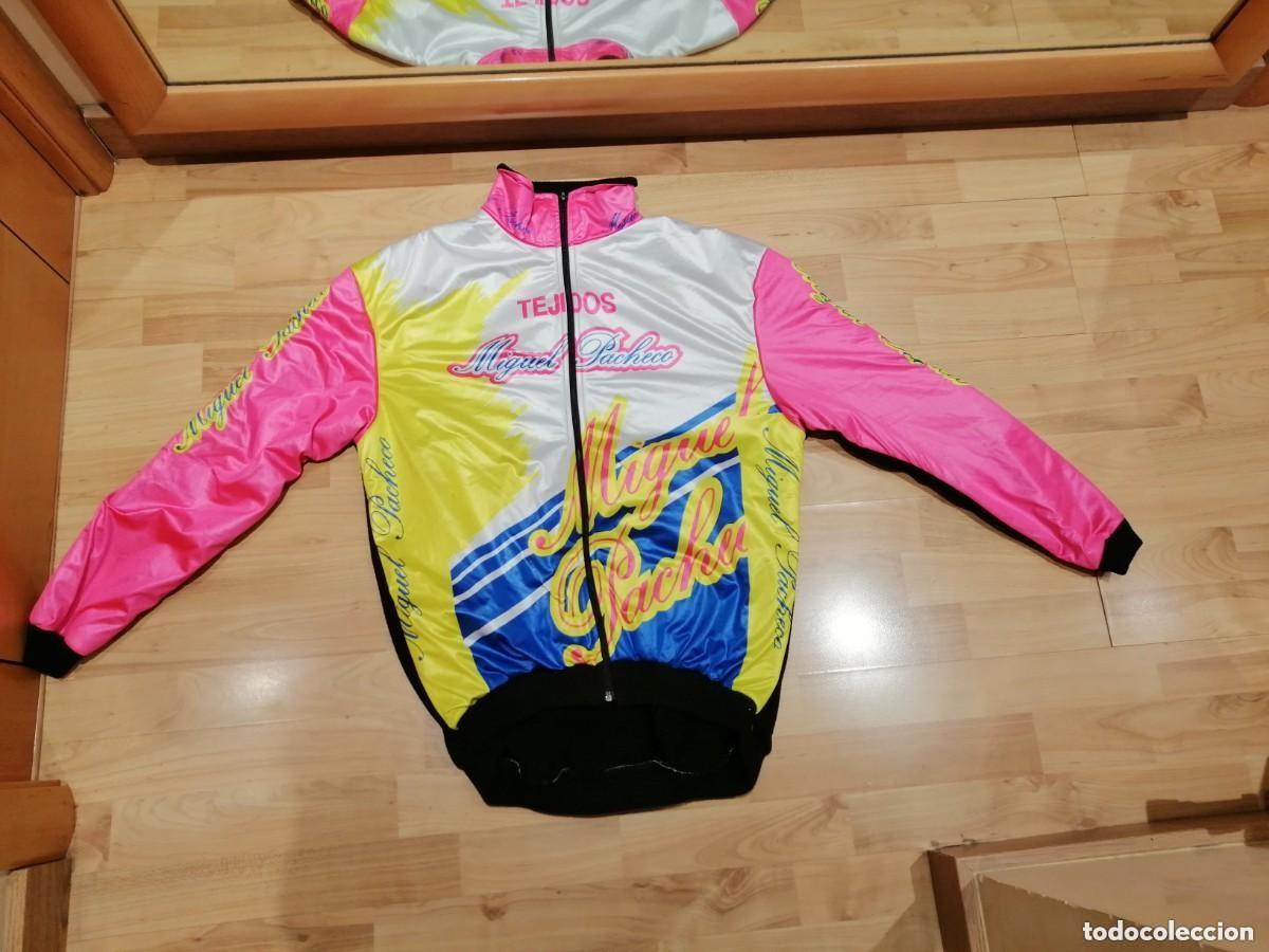 Vintage: CHAQUETA INVIERNO CICLISMO TEAM TEJIDOS MIGUEL PACHECO. TALLA XXL