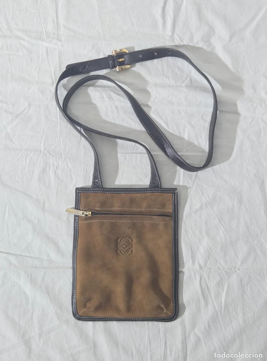 Vintage: Bolso de cuero y ante de Loewe - Foto 1