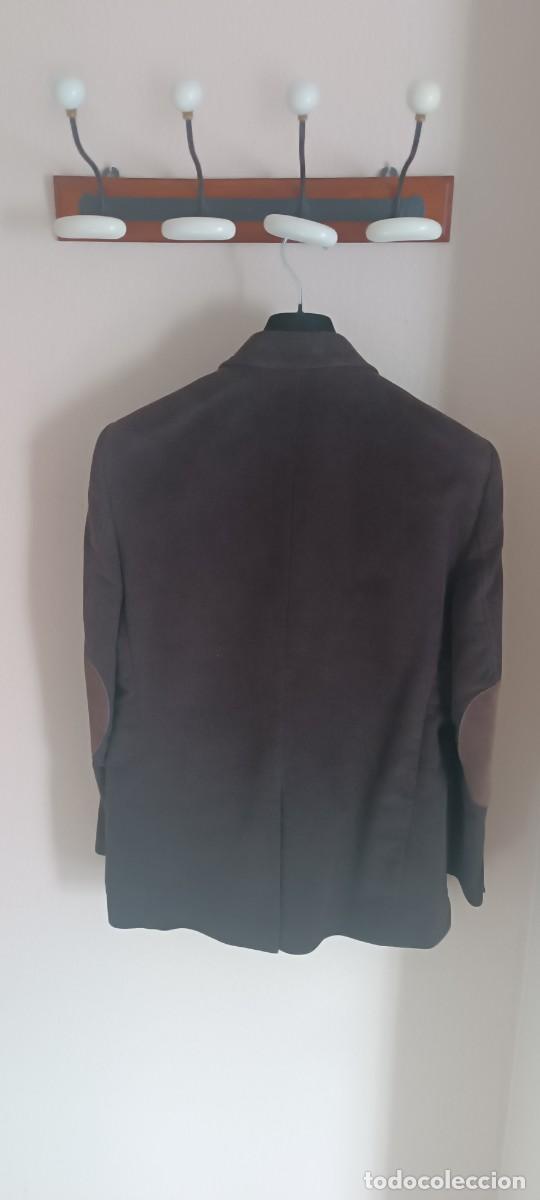 Vintage: Americana de abrigo &rdquo;Lloyds&rdquo; (El Corte Ingl&eacute;s), marr&oacute;n con coderas. Talla 4 (L). Impecable. - Foto 9