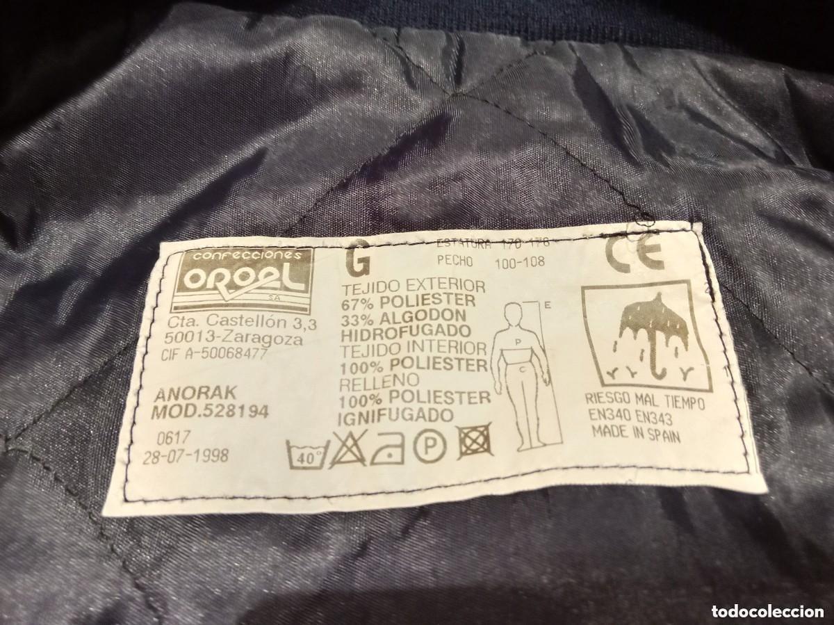 Vintage: CHAQUET&Oacute;N CEPSA. HIDROFUGADO E IGNIFUGADO. TALLA L - Foto 8
