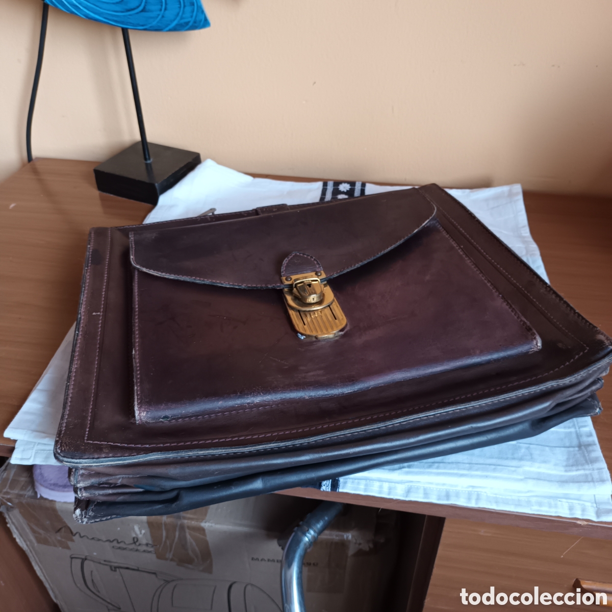 Vintage: Malet&iacute;n de documentos piel - Foto 2