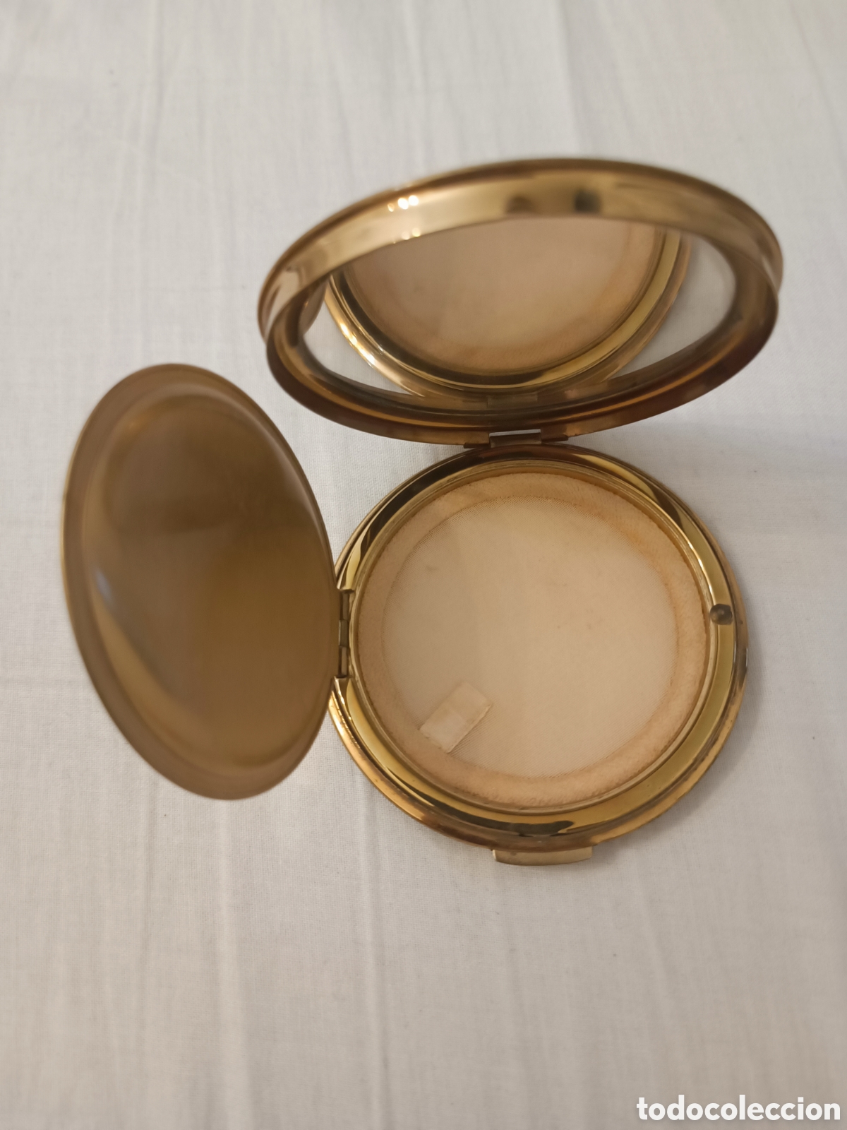 Vintage: Polvera dorada esmaltada Stratton England - Foto 4