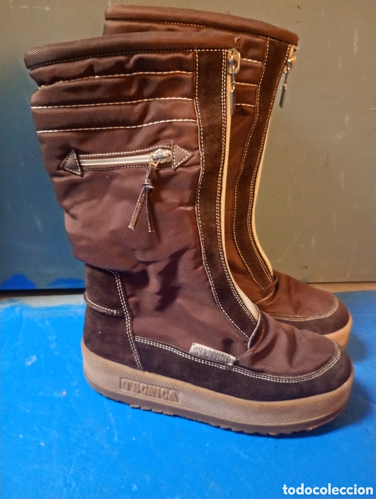 Vintage: Botas Apres Ski marca italiana T&eacute;cnica talla 41 color marron