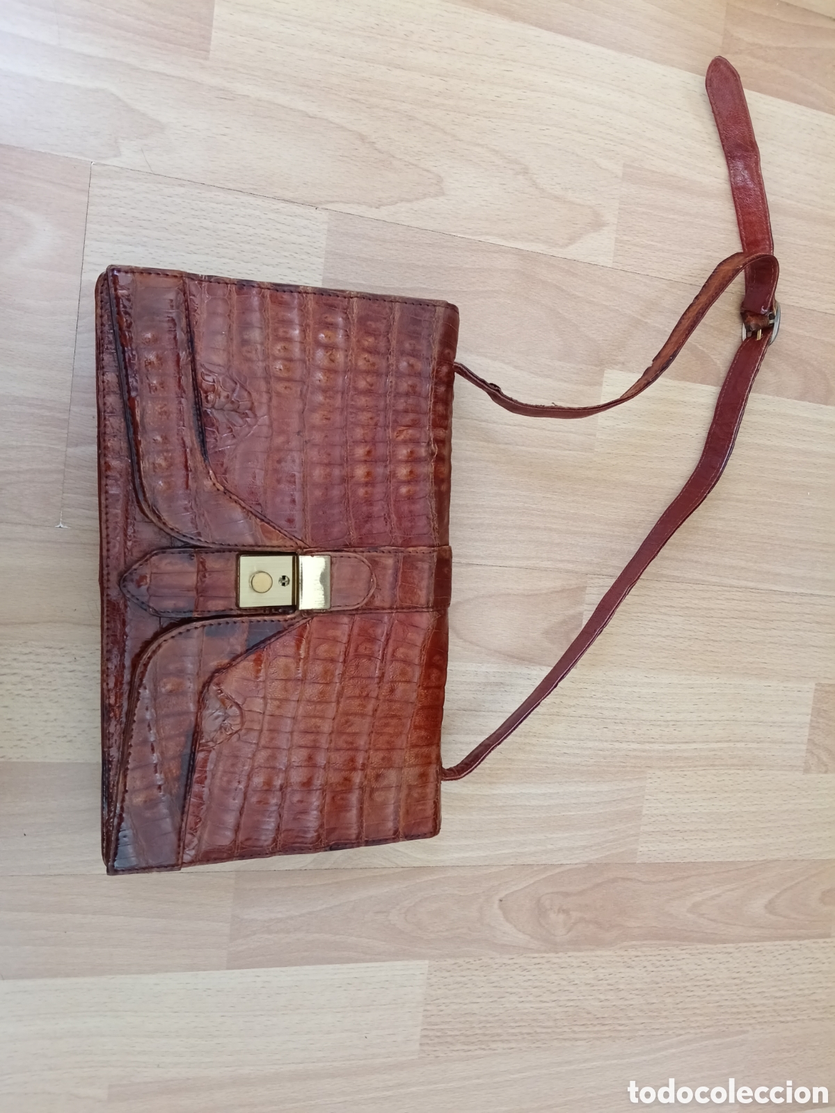 Vintage: Bolso piel cocodrilo vitange