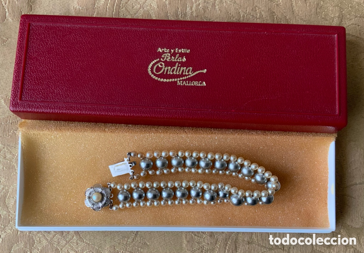 Vintage: PULSERA VINTAGE, PERLAS ONDINA DE MALLORCA