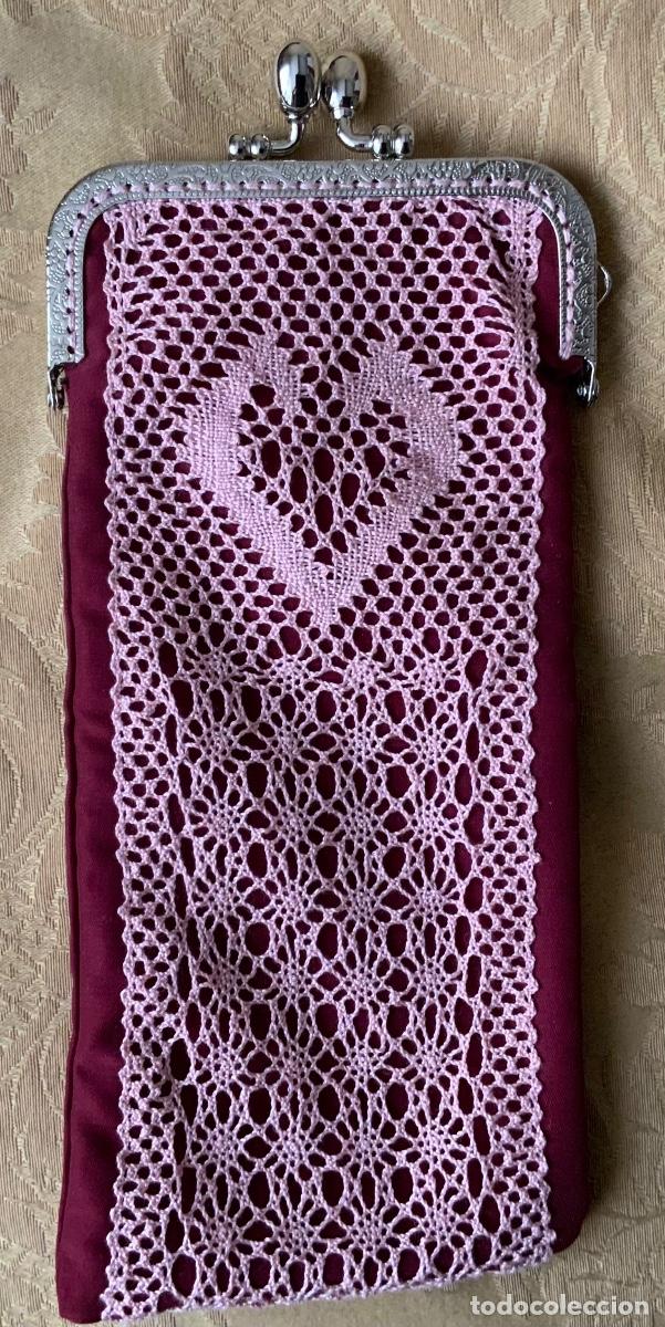 Vintage: ANTIGUA FUNDA PARA GAFAS ENCAJE DE BOLILLOS
