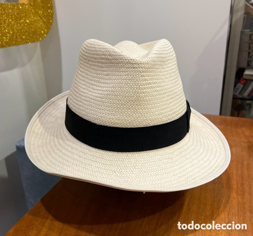 Vintage: Sombrero. PANAM&Aacute;. Christys&rsquo;. Fibra vegetal. Made in England.