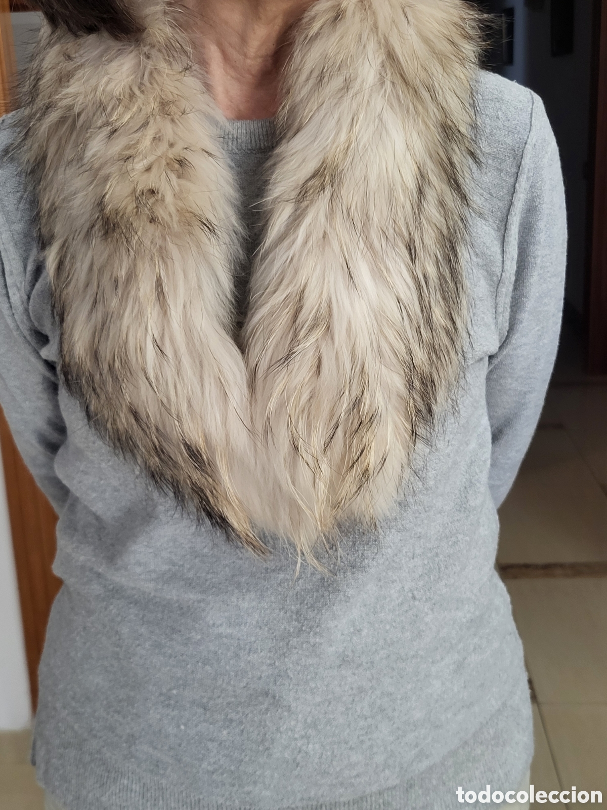Vintage: Cuello piel de mapache - Foto 1